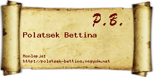 Polatsek Bettina névjegykártya
